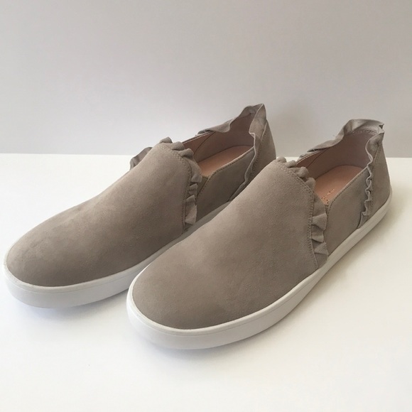 NWOB Kate Spade Tan suede slip on sneakers - Picture 2 of 8